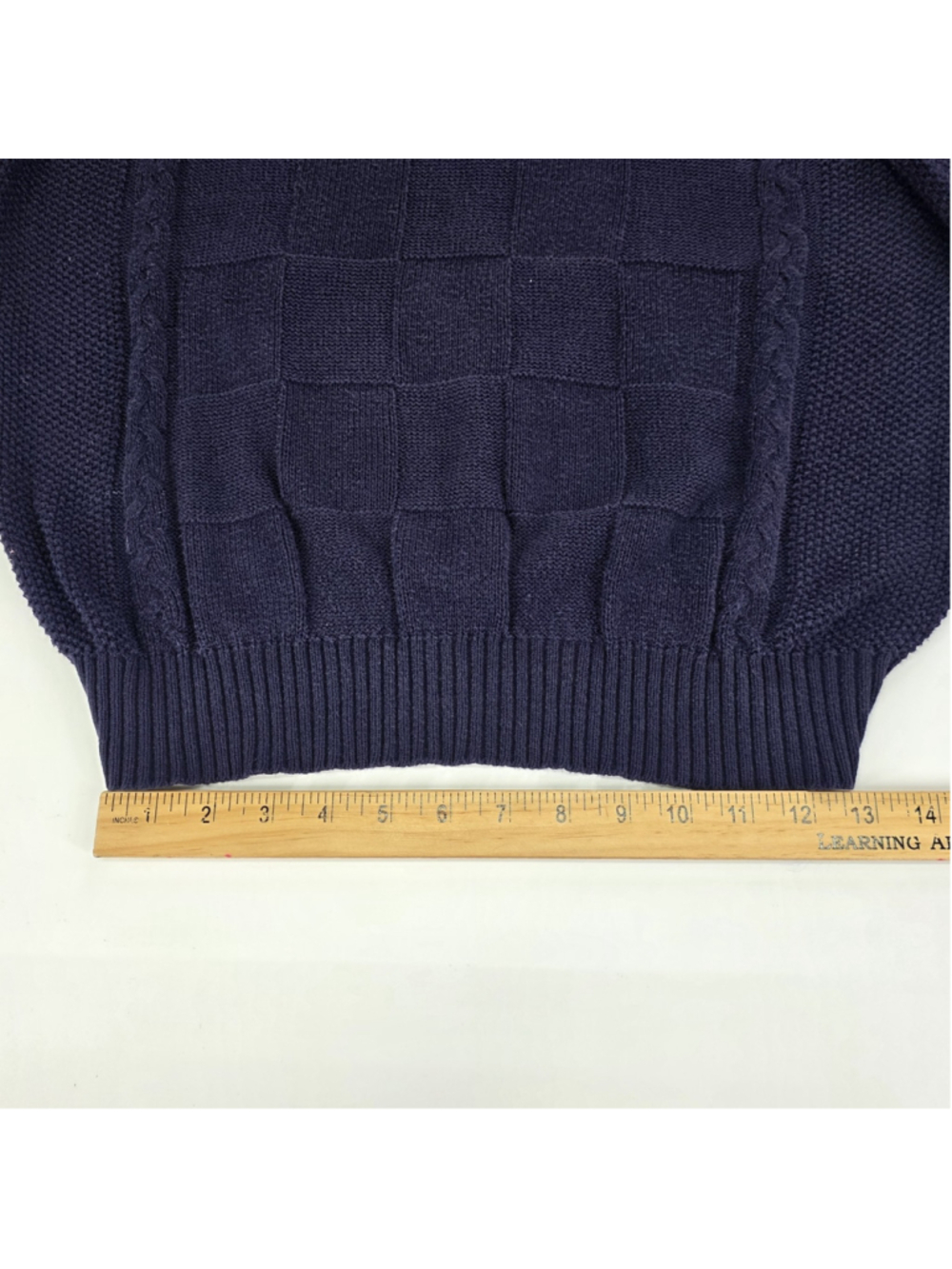 Pringle Scotland Sweater Mens M Navy Wool Knit Crewneck Quiet Luxury - Picture 11 of 12